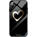 Чохол-накладка TOTO Glass Fashionable Case Apple iPhone XS Heart on Black — інтернет магазин All-Ok. фото 1