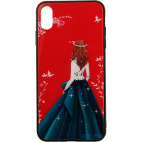 Чохол-накладка TOTO Glass Fashionable Case Apple iPhone XS Max Green Dress Girl