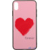 Чохол-накладка TOTO Glass Fashionable Case Apple iPhone XS Max Red Heart on Pink — інтернет магазин All-Ok. фото 1