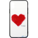 Чохол-накладка TOTO Glass Fashionable Case Apple iPhone XS Red Heart on White — інтернет магазин All-Ok. фото 1