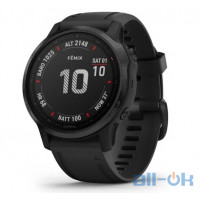 Спортивний годинник Garmin Fenix 6S Pro Black with Black Silicone Band (010-02159-13)