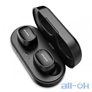 Навушники TWS (повністю бездротові) Awei T13 Sport Black UA UCRF  