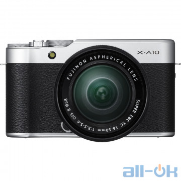 Бездзеркальний фотоаппарат Fujifilm X-A10 kit (16-50mm) Silver