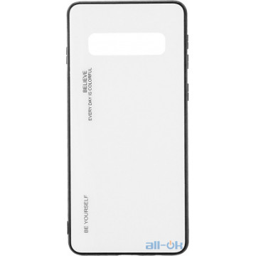 Чохол-накладка TOTO Gradient Glass Case Samsung Galaxy S10 White