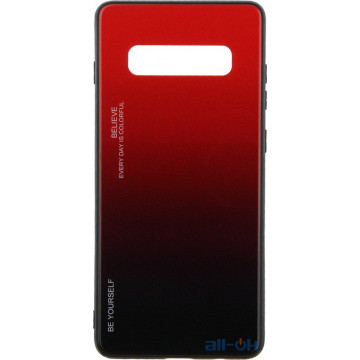 Чохол-накладка TOTO Gradient Glass Case Samsung Galaxy S10 Plus Red