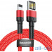 Кабель Baseus Cafule Cable USB for Lightning Special Edition 2.4A 1M Red (CALKLF-G09) — інтернет магазин All-Ok. фото 1