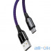 Кабель USB Type-C Baseus C-shaped Light Intelligent power-off Cable USB For Type-C 3A 1M Purple (CATCD-05) — інтернет магазин All-Ok. фото 1