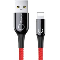 Кабель Lightning Baseus C-shaped Light Intelligent Power-Off Cable Red (CALCD-09)