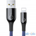 Кабель Lightning Baseus C-shaped Light Intelligent Power-off USB For Lightning 2.4A 1M Blue (CALCD-03) — інтернет магазин All-Ok. фото 1