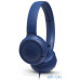 Навушники з мікрофоном JBL T500 Blue (JBLT500BLU) — інтернет магазин All-Ok. фото 1