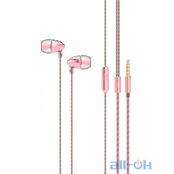 Навушники з мікрофоном UiiSii US90 (Pink) UA UCRF