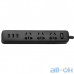 Мережевий фільтр-подовжувач Xiaomi Mi Power Strip (3 розетки + 3 USB-port) Black — інтернет магазин All-Ok. фото 1