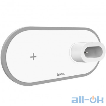 Бездротовий зарядний пристрій Hoco Wireless charging CW21 3in1 White