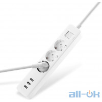 Мережевий фільтр-подовжувач Xiaomi Mi Power Strip 3 розетки + 3 USB White (XMCXB04QM, NRB4030GL)