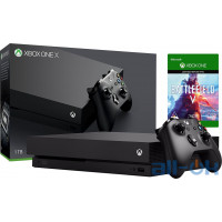 Стаціонарна ігрова приставка Microsoft Xbox One X 1TB + Battlefield V