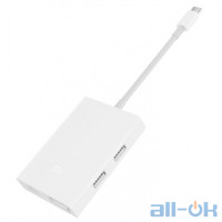 Мультипортовий адаптер Xiaomi Mi Multi-Adapter USB-C to VGA and Gigabit Ethernet White (JGQ4005TY)