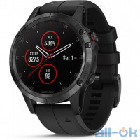 Спортивний годинник Garmin Fenix 5 Plus Sapphire Black with Black Silicone (010-01988-79)