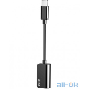 Кабель-перехідник Baseus L40 Type-C to 3.5mm + Type-C Black (CATL40-01)