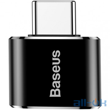 Переходник USB Type-C Baseus USB Female To Type-C Male Adapter Converter Black (CATOTG-01)