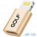 Перехідник Golf GC-31 microUSB-Lightning Gold (GC-31) — інтернет магазин All-Ok. фото 3