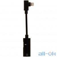 Кабель-перехідник Hoco LS18 Dual Lightning audio converter Lightning-Lightning Black