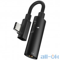 Кабель-перехідник Hoco LS19 Type-C - 3.5 AUX Black