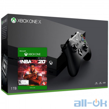 Стаціонарна ігрова приставка Microsoft Xbox One X 1TB + NBA 2K20
