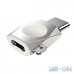 Перехідник Hoco UA8 MicroUSB Type-C Pearl Nickel — інтернет магазин All-Ok. фото 1