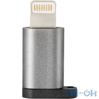 Перехідник Optima A3 MicroUSB iPhone Lightning Aluminium