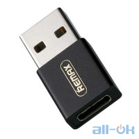 Перехідник REMAX Joymove USB to Type-C Adaptor Black (RA-USB3)