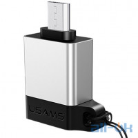 Перехідник Micro USB/USB USAMS US-SJ187 A1 OTG Micro to USB 2.0 Adapter Silver