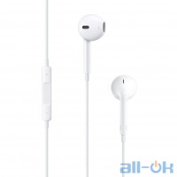 Навушники з мікрофоном Apple EarPods with Mic (MNHF2Z) UA UCRF