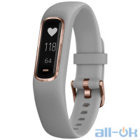 Фітнес-браслет Garmin Vivosmart 4 Gray with Rose Gold Hardware Small/Medium (010-01995-12)