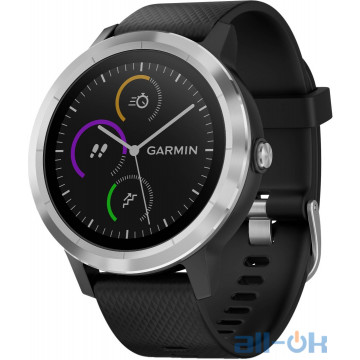 Смарт-годинник Garmin Vivoactive 3 Black with Stainless (010-01769-01)