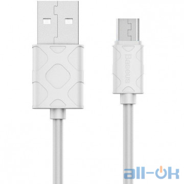Кабель Micro USB Baseus USB Cable to microUSB Yaven 1m White (CAMUN-02)