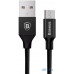 Кабель Micro USB Baseus Yiven Cable USB For MicroUSB 2.1A 1M Black (CAMYW-A01) — інтернет магазин All-Ok. фото 3