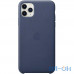 Чохол для смартфону Apple iPhone 11 Pro Max Leather Case - Midnight Blue (MX0G2) — інтернет магазин All-Ok. фото 2