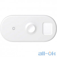 Бездротовий зарядний пристрій Baseus Smart 3-in-1 Wireless Charger For Phone Plus Watch Plus Pods (18W MAX) White (WX3IN1-02)