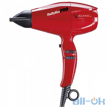 Фен BaByliss PRO VULCANO V3 IONIC Red BAB6180IRE UA UCRF