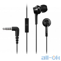 Навушники з мікрофоном Panasonic RP-TCM115GC Black RP-TCM115GC-K