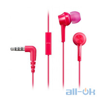 Навушники з мікрофоном Panasonic RP-TCM115GC Pink RP-TCM115GC-P
