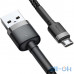Кабель Micro USB Baseus Cafule Cable USB For Micro 2.4A 1M Gray+Black  (реверсивный - установка любой стороной) — интернет магазин All-Ok. Фото 4