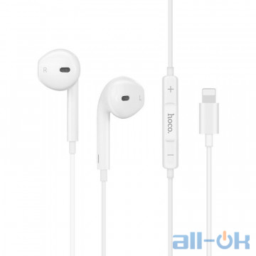 Навушники з мікрофоном Hoco L9 Lightning White