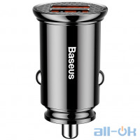 Автомобільний зарядний пристрій BASEUS Circular Plastic A+A PPS 2USB, 5A, QC 3.0 (CCALL-YD01)