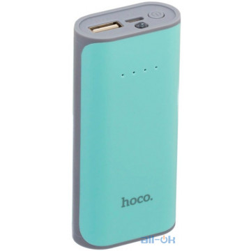 Зовнішній акумулятор (Power Bank) Hoco B21 Tiny Concave Pattern 5200 mAh Green B21 Tiny Concave Pattern 5200 mAh Cyan
