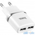 Мережевий зарядний пристрій Hoco C12 2.4A 2USB White — інтернет магазин All-Ok. фото 2