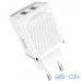 Мережевий зарядний пристрій Hoco C43A 2 USB 2.4A White — інтернет магазин All-Ok. фото 3
