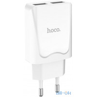 Мережевий зарядний пристрій Hoco C52A 2USB 2.1A White