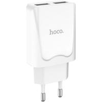 Мережевий зарядний пристрій Hoco C52A 2USB 2.1A White