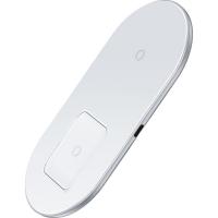 Беспроводное зарядное устройство BASEUS Simple 2-in-1 Wireless Charger Pro Edition White (WXJK-C02)
